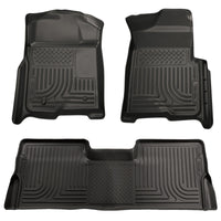 Thumbnail for Husky Liners 08-10 Ford SD Crew Cab WeatherBeater Combo Black Floor Liners (w/o Manual Trans Case)