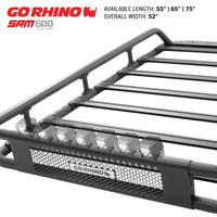 Thumbnail for Go Rhino SRM 600 Basket Style Roof Rack 55in. - Tex. Blk