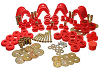 Thumbnail for Energy Suspension 66-77 Ford Bronco 4WD (w/ 4 Deg C-Bushings) Red Hyper-Flex Master Bushing Set