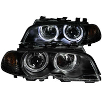 Thumbnail for ANZO 2000-2003 BMW 3 Series E46 Projector Headlights w/ Halo Black