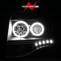 Thumbnail for ANZO 2007-2014 Ford Expedition Projector Headlights w/ Halo Black