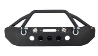 Thumbnail for Fishbone Offroad 07-18 Jeep Wrangler Front Winch Bumper W/LEDs Full Width - Blk Texured Powdercoated
