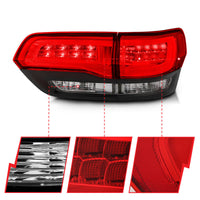 Thumbnail for ANZO 2014-2016 Jeep Grand Cherokee LED Taillights Red/Clear