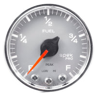 Thumbnail for Autometer Spek-Pro Gauge Fuel Level 2 1/16in 0-270 Programmable Slvr/Chrm