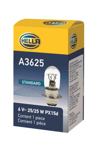 Thumbnail for Hella Bulb 3625 6V 25/25W Px15D T6