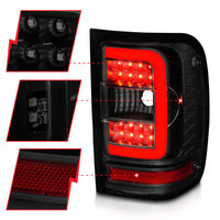 Thumbnail for ANZO 01-11 Ford Ranger LED Taillights - Black Housing w/ Smoke Lens & Light Bar