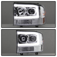 Thumbnail for Spyder 99-04 Ford F-250 Super Duty Light Bar Projector Headlights - Chrome (PRO-YD-FF25099V2-LB-C)