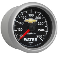 Thumbnail for AutoMeter Gauge Water Temp 2-1/16in. 100-260 Deg. F Digital Stepper Motor Chevy Gold Bowtie
