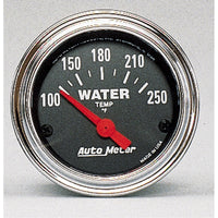 Thumbnail for Autometer Traditional Chrome 52mm 100-250 Deg F Short Sweep Electricall Water Temperataure Gauge