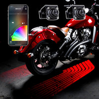 Thumbnail for XK Glow Curb FX Bluetooth XKchrome App Waterproof LED Projector Welcome Light Angel Wing Style 2pc