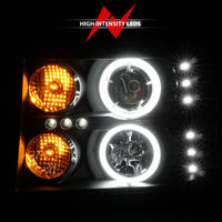 Thumbnail for ANZO 2007-2013 Gmc Sierra 1500 Projector Headlights w/ Halo Black