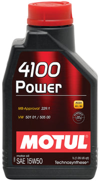 Thumbnail for Motul 1L Engine Oil 4100 POWER 15W50 - VW 505 00 501 01 - MB 229.1