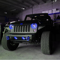 Thumbnail for Oracle 7in High Powered LED Headlights - Black Bezel - ColorSHIFT No Controller SEE WARRANTY