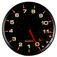 Thumbnail for Autometer Spek-Pro Gauge Tachometer 5in 11K Rpm W/Shift Light & Peak Mem Black/Smoke/Black