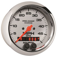 Thumbnail for Autometer Marine Chrome Ultra-Lite 3-3/8in 50MPH GPS Speedometer Gauge