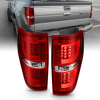 Thumbnail for ANZO 2009-2013 Ford F-150 LED Taillights Red/Clear