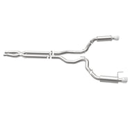 Thumbnail for MagnaFlow Cat Back, SS, 3in, Competition, Dual Split Polished 4.5in Tips 2015 Ford Mustang GT V8 5.0
