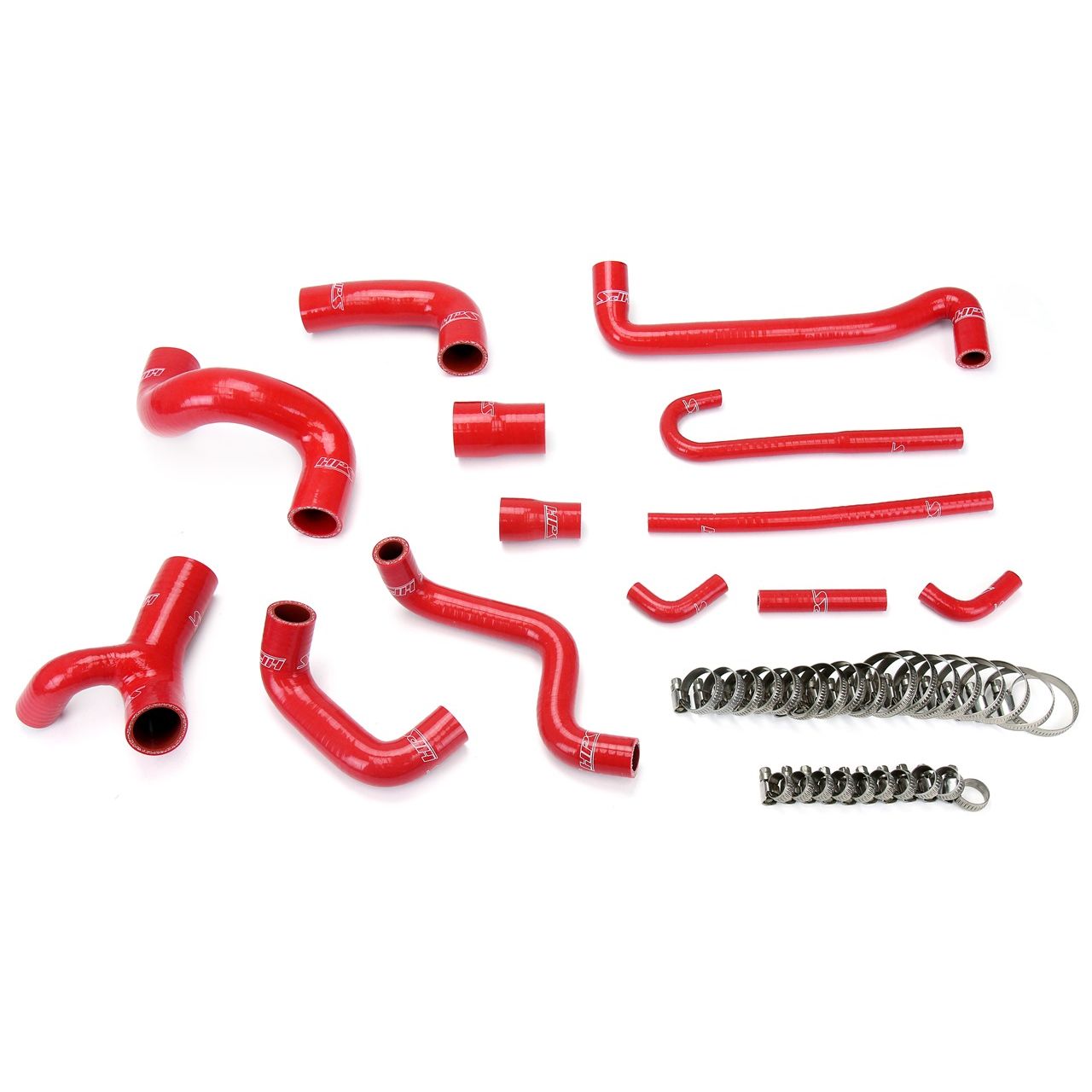 HPS Red Reinforced Silicone Radiator and Heater Hose Kit Coolant for BMW 88-91 E30 M3 Left Hand Drive