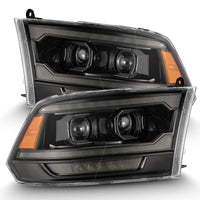 Thumbnail for AlphaRex 09-18 RAM 1500 PRO-Series Proj Headlights Alpha-Black w/Sequential Signal & Top/Middle DRL