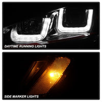 Thumbnail for Spyder Volkswagen Golf VII 14-16 Projector Headlights DRL LED Red Stripe Blk PRO-YD-VG15-RED-DRL-BK