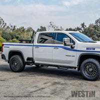 Thumbnail for Westin 2020 Chevy Silverado 2500/3500 Crew Cab (6.5ft Bed) HDX W2W Nerf Step Bars - Textured Black