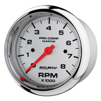 Thumbnail for Autometer Marine Chrome Ultra-Lite 3-3/8in 8k RPM Tachometer Gauge