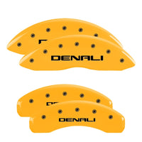 Thumbnail for MGP 4 Caliper Covers Engraved Front & Rear Denali Yellow finish black ch