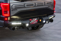 Thumbnail for Addictive Desert Designs 17-18 Ford F-150 Raptor HoneyBadger Rear Bumper w/ 10in SR LED Mounts