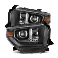 Thumbnail for AlphaRex 14-21 Toyota Tundra LUXX-Series LED Proj Headlights Blk w/Actv Light & Seq. Sig + DRL