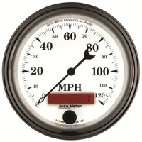 Thumbnail for AutoMeter Gauge Speedometer 3-3/8in. 120MPH Elec. Prog. W/ Lcd Odo Old Tyme Wht II