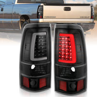 Thumbnail for ANZO 2003-2006 Chevy Silverado 1500 LED Taillights Plank Style Black w/Clear Lens