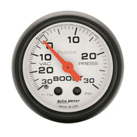 Thumbnail for Autometer Phantom 52mm 30 PSI Mechanical Boost Gauge