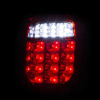 Thumbnail for ANZO 1976-1985 Jeep Wrangler LED 2 Lens - Red/Clear, Chrome