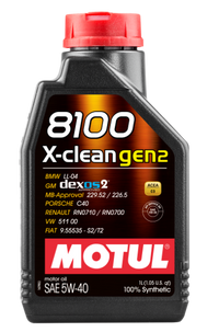 Thumbnail for Motul 1L Synthetic Engine Oil 8100 X-CLEAN Gen 2 5W40