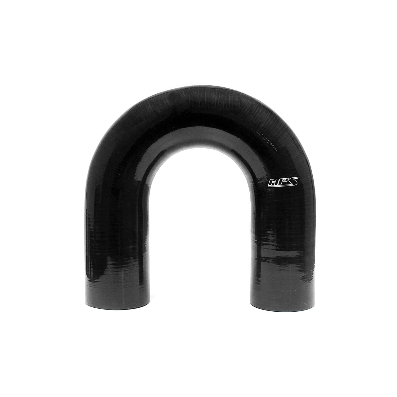 HPS 2.75" ID High Temp 4-ply Reinforced Silicone 180 Degree U Bend Elbow Coupler Hose Black (70mm ID)
