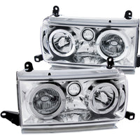 Thumbnail for ANZO 1991-1994 Toyota Land Cruiser Crystal Headlights w/ Halo Chrome
