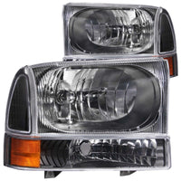 Thumbnail for ANZO 2000-2004 Ford Excursion Crystal Headlights Black