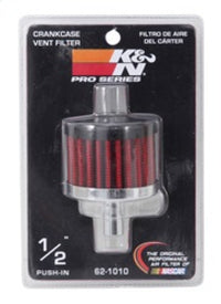 Thumbnail for K&N Steel Base Crankcase Vent Filter .5in Vent OD x 2in OD x 1.5in Height