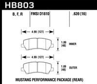 Thumbnail for Hawk 16-17 Ford Mustang Brembo Package HPS Rear Brake Pads