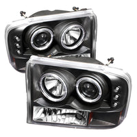 Thumbnail for Spyder Ford F250 Super Duty 99-04 Projector Version 2 LED Halo LED Blk PRO-YD-FF25099-1P-G2-BK