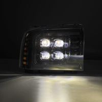 Thumbnail for AlphaRex 05-07 Ford Super Duty/Excursion NOVA-Series LED Projector Headlights Alpha-Blk w/Activ Ligh