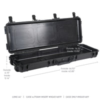 Thumbnail for Go Rhino XVenture Gear Hard Case - Long 44in. / Lockable / IP67 / Automatic Air Valve - Tex. Black