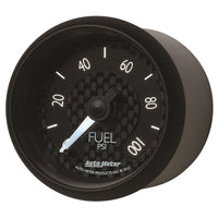 Thumbnail for Autometer GT Series 52mm Full Sweep Electronic 0-100 PSI Fuel Pressure Gauge