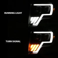 Thumbnail for ANZO 2009-2013 Ford F-150 Projector Light Bar G4 Switchback H.L.Black Amber