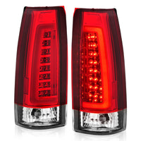 Thumbnail for ANZO 1999-2000 Cadillac Escalade LED Taillights Chrome Housing Red/Clear Lens Pair