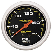 Thumbnail for AutoMeter Gauge Oil Press 2-5/8in. 200PSI Liquid Filled Mech Pro-Comp