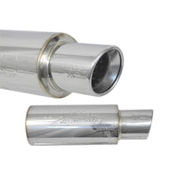 Thumbnail for Injen 2 3/8 Universal Muffler w/Stainless Steel resonated rolled tip (Injen embossed logo)