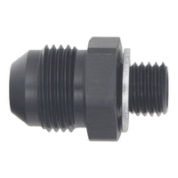 Thumbnail for DeatschWerks 8AN Male Flare to M12 X 1.5 Male Metric Adapter (Incl Washer) - Anodized Matte Black