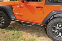 Thumbnail for Rugged Ridge Spartan Nerf Bar Textured Black 18-20 Jeep Wrangler JL 2 Door