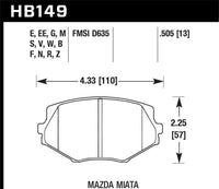 Thumbnail for Hawk 94-05 Mazda Miata (NA/NB) Black Race Front Brake Pads